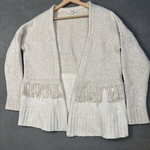 Madewell Cream Fringe Cardigan